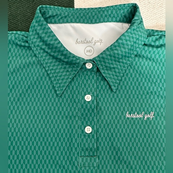 Barstool Golf Sleeveless Polo Green Medium - Picture 2 of 4